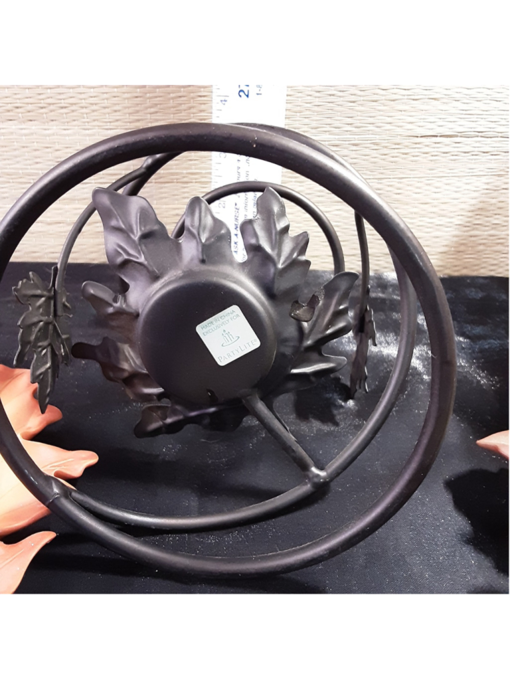 PartyLite Autumn Leaves Tealight Candle Holder Set w/ Metal Stand & 3 Leaf Cups - Picture 5 of 6
